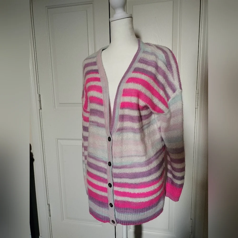 Oversized Striped Pink and Purple Women's Sweater TORRID (Fits a Size S Or M)